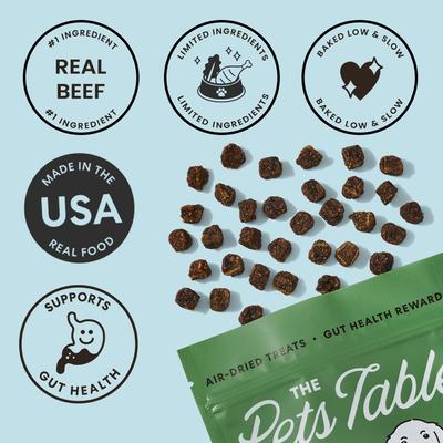 Show full view: The Pets Table Beef Limited Ingredient Diet Air-Dried Dog Treats, 5-oz bag slide 5 of 6