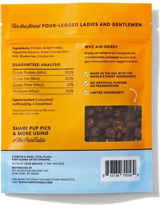 Show full view: The Pets Table Chicken Grain-Free Air-Dried Dog Treats, 5-oz bag slide 3 of 6