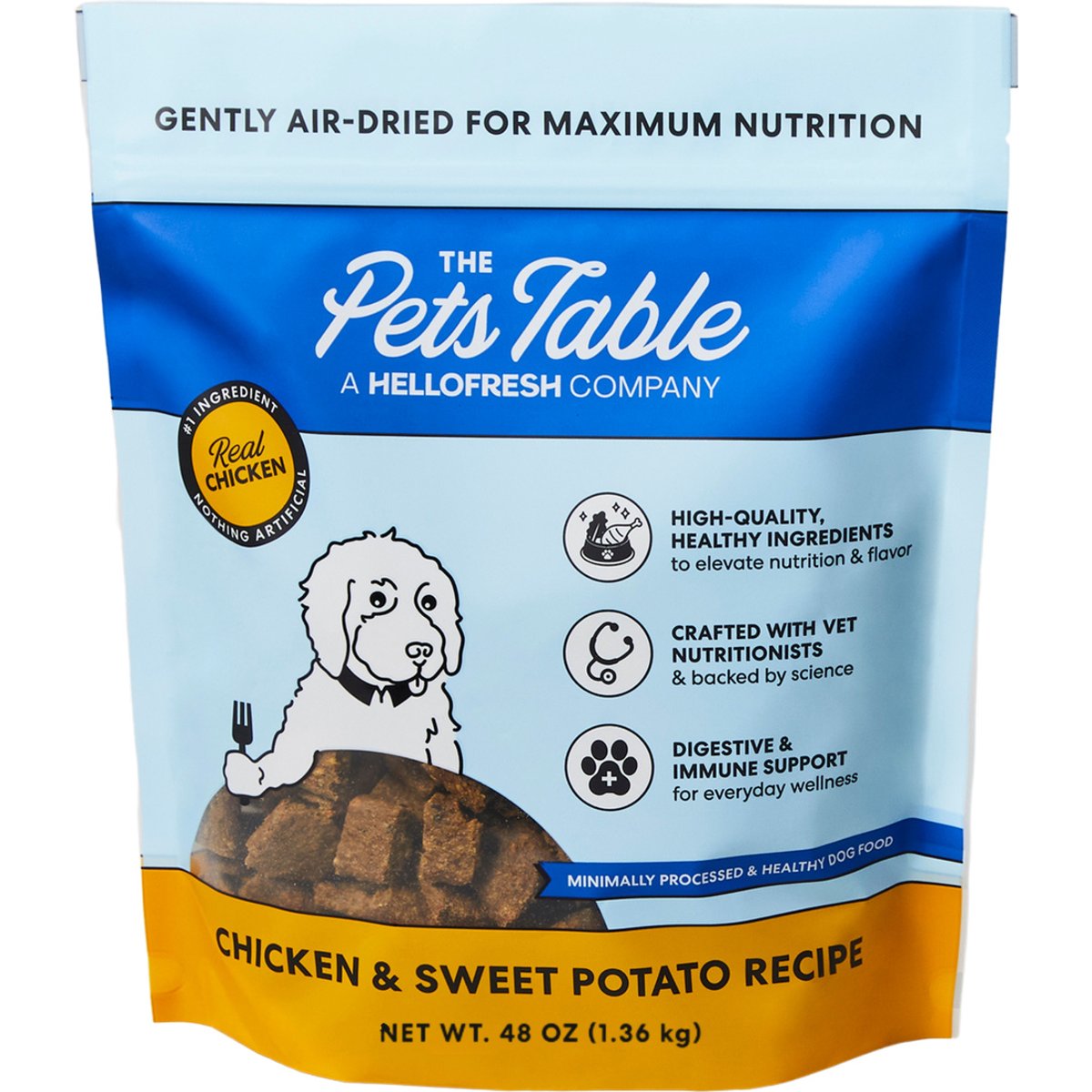 The Pets Table Chicken & Sweet Potato Air-Dried Dog Food, 96-oz bundle