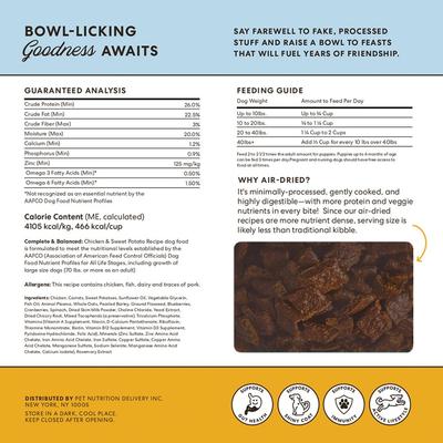 Show full view: The Pets Table Chicken & Sweet Potato + Beef & Berries Air-Dried Dog Food, 16-oz bag slide 3 of 11