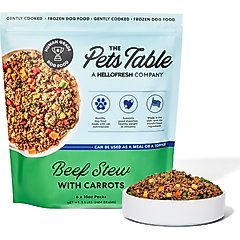 The Pets Table Freshly-Made Frozen Human-Grade Beef Stew Dog Food, 15-oz pouch, 6 count