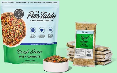 Show full view: The Pets Table Freshly-Made Frozen Human-Grade Beef Stew Dog Food, 15-oz pouch, 6 count slide 4 of 11