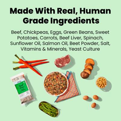 Show full view: The Pets Table Freshly-Made Frozen Human-Grade Beef Stew Dog Food, 32-oz pouch, 3 count slide 5 of 11