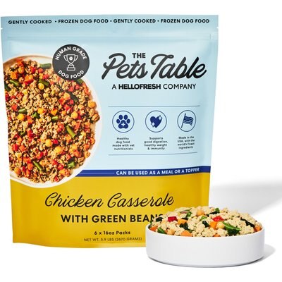 The Pets Table The Pets Table Freshly-Made Frozen Human-Grade Chicken Casserole Dog Food, 16-oz pouch, 6 count