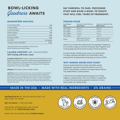 Show full view: The Pets Table Freshly-Made Frozen Human-Grade Chicken Casserole Dog Food, 16-oz pouch, 6 count slide 3 of 11