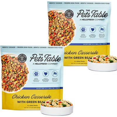 The Pets Table The Pets Table Freshly-Made Frozen Human-Grade Chicken Casserole Dog Food, 32 to 36-oz pouch, bundle of 6