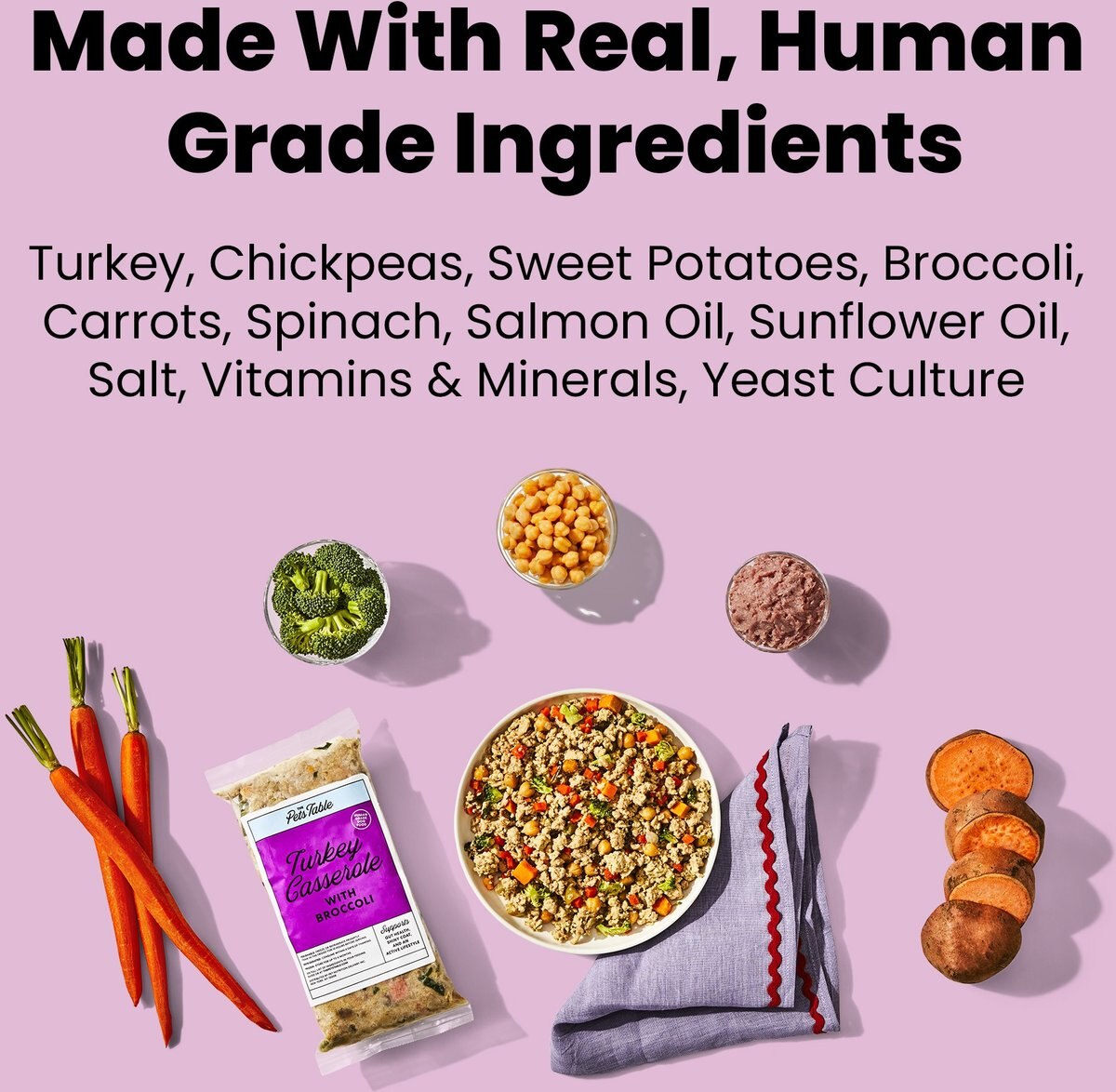 The Pets Table Freshly-Made Frozen Human-Grade Turkey Casserole Dog Food