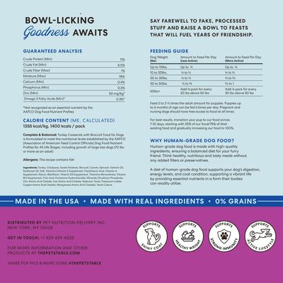 Show full view: The Pets Table Freshly-Made Frozen Human-Grade Turkey Casserole Dog Food, 36-oz pouch, 3 count slide 3 of 11