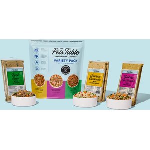 The Pets Table Freshly-Made Frozen Human-Grade Variety Pack Dog Food, 15 to 17-oz pouches, 6 count
