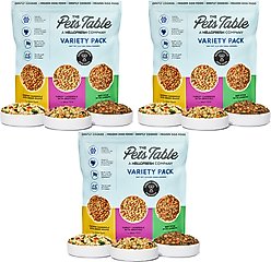 The Pets Table Freshly-Made Frozen Human-Grade Variety Pack Dog Food, 32 to 36-oz pouches, bundle of 9