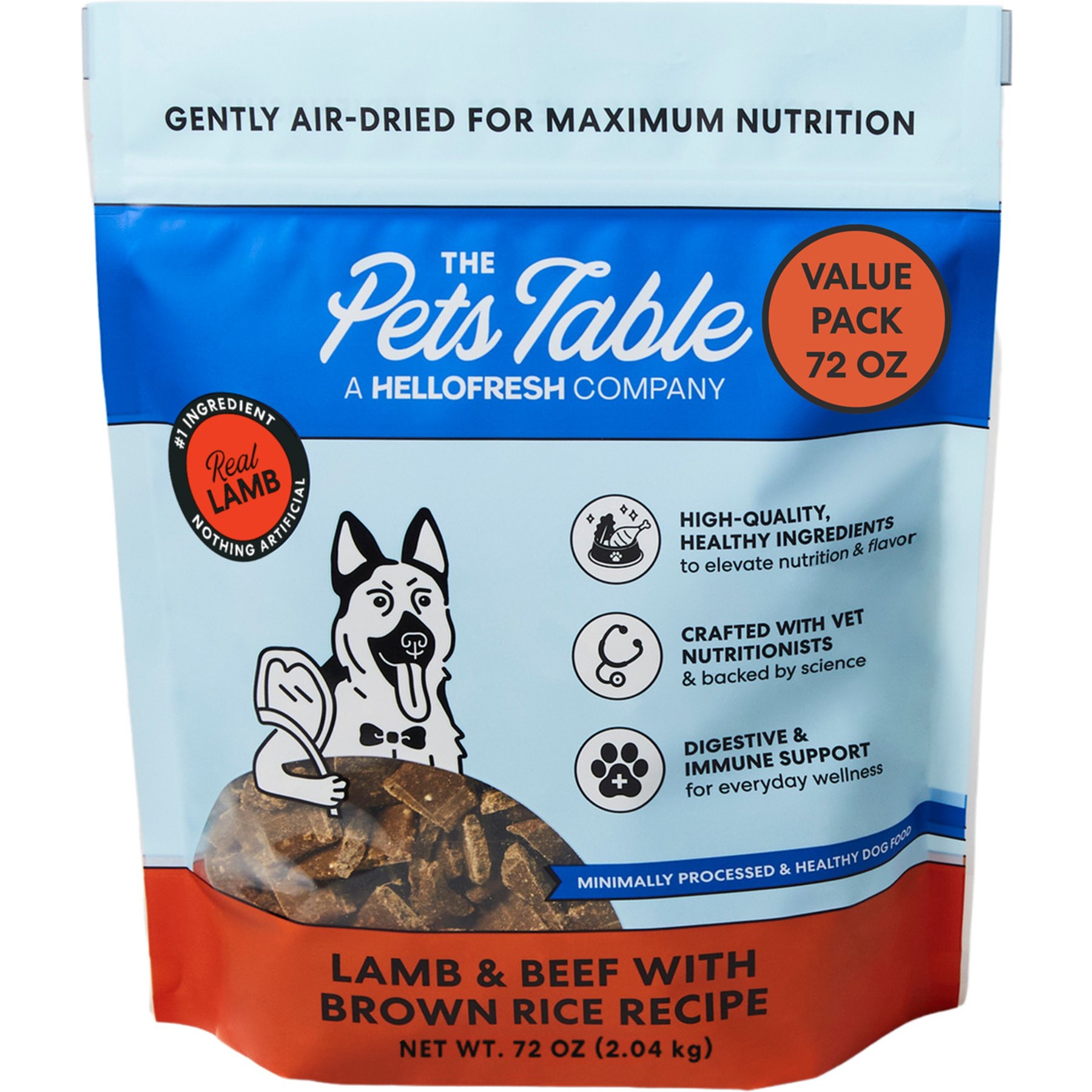 The Pets Table Lamb & Beef with Brown Rice Air-Dried Dog Food, 72-oz bag