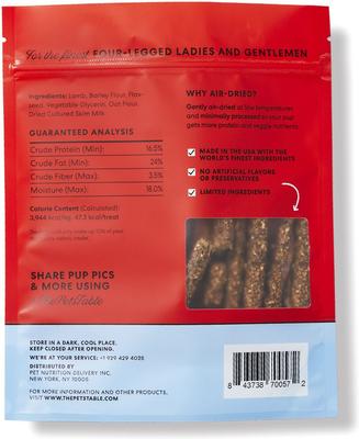 Show full view: The Pets Table Lamb Limited Ingredient Diet Air-Dried Dog Treats, 8-oz bag slide 3 of 6