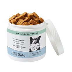 The Pets Table Mobility Duck Flavored Soft Chew Hip & Joint Supplement with Glucosamine for Dogs, 60 count