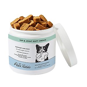 The Pets Table Mobility Duck Flavored Soft Chew Hip & Joint Supplement with Glucosamine for Dogs, 60 count