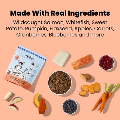 Show full view: The Pets Table Salmon & Whitefish with Pumpkin Grain-Free Air-Dried Dog Food, 48-oz bag slide 5 of 9