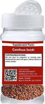 Show full view: The Petz Kitchen Canihua Flour Organic Ancient Seed Grain Complete Protein Powder Dog & Cat Supplement, 2-oz jar slide 4 of 5