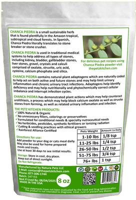 Show full view: The Petz Kitchen Chanca Piedra Powder Dog & Cat Supplement, 8-oz bag slide 3 of 6