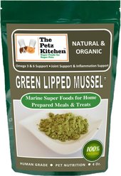 The Petz Kitchen Green Lipped Mussel Omega 3 & 6 Joint & Inflammation Support Dog & Cat Supplement, 4-oz jar