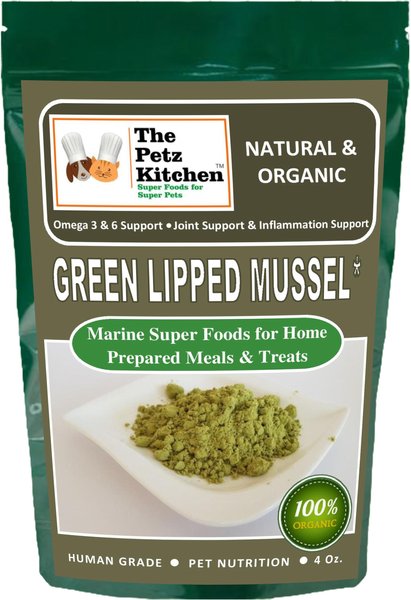 The Petz Kitchen Green Lipped Mussel Omega 3 & 6 Joint & Inflammation Support Dog & Cat Supplement