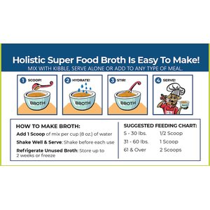 The Petz Kitchen Holistic Super Food Broth Anxiety Support Beef Flavor Concentrate Powder Dog & Cat Supplement, 4.5-oz bag