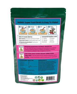 Show full view: The Petz Kitchen Holistic Super Food Broth Cognitive Support Beef Flavor Concentrate Powder Dog & Cat Supplement, 4.5-oz bag slide 3 of 8