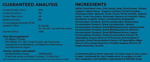 Show full view: The Petz Kitchen Holistic Super Food Broth Cognitive Support Beef Flavor Concentrate Powder Dog & Cat Supplement, 4.5-oz bag slide 7 of 8