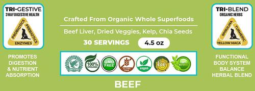 Show full view: The Petz Kitchen Holistic Super Food Broth One & Done Daily Greens Support Beef Flavor Concentrate Powder Dog & Cat Supplement, 4.5-oz bag slide 8 of 8