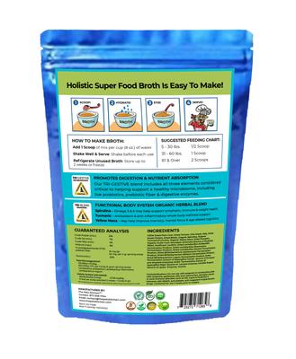 Show full view: The Petz Kitchen Holistic Super Food Broth One & Done Daily Greens Support Pork Flavor Concentrate Powder Dog & Cat Supplement, 4.5-oz bag slide 3 of 8