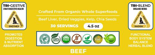 Show full view: The Petz Kitchen Holistic Super Food Broth Stone Breaker Support Beef Flavor Concentrate Powder Dog & Cat Supplement, 4.5-oz bag slide 8 of 8