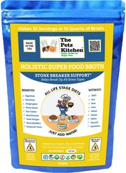 The Petz Kitchen Holistic Super Food Broth Stone Breaker Support Pork Flavor Concentrate Powder Dog & Cat Supplement, 4.5-oz bag
