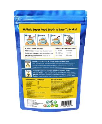 Show full view: The Petz Kitchen Holistic Super Food Broth Stone Breaker Support Pork Flavor Concentrate Powder Dog & Cat Supplement, 4.5-oz bag slide 3 of 8