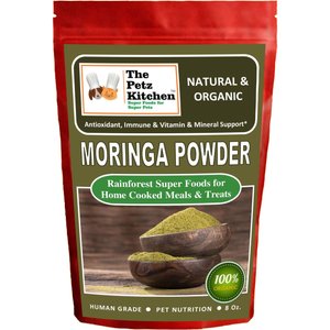 The Petz Kitchen Moringa Leaf Powder Antioxidant Vitamin & Mineral Support Dog & Cat Supplement, 8-oz jar