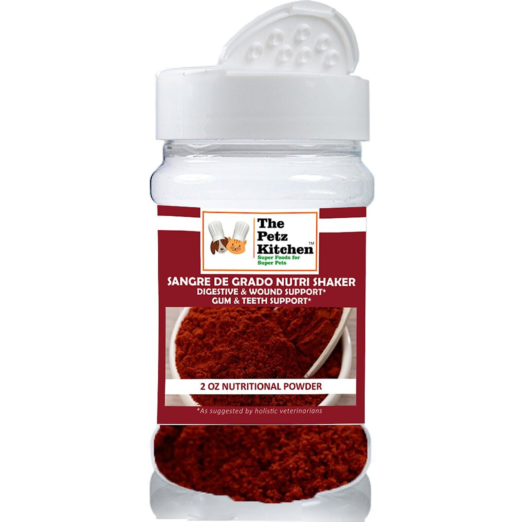 The Petz Kitchen Sangre De Grado Powder Dog & Cat Supplement, 2-oz jar