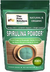 The Petz Kitchen Spirulina Omega 3 & 6 Lymphatic, Weight & Probiotic Immune Support Dog & Cat Supplement, 4-oz jar