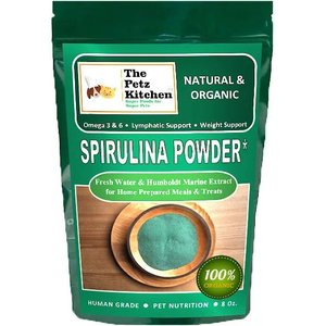 The Petz Kitchen Spirulina Omega 3 & 6 Lymphatic, Weight & Probiotic Immune Support Dog & Cat Supplement, 8-oz jar