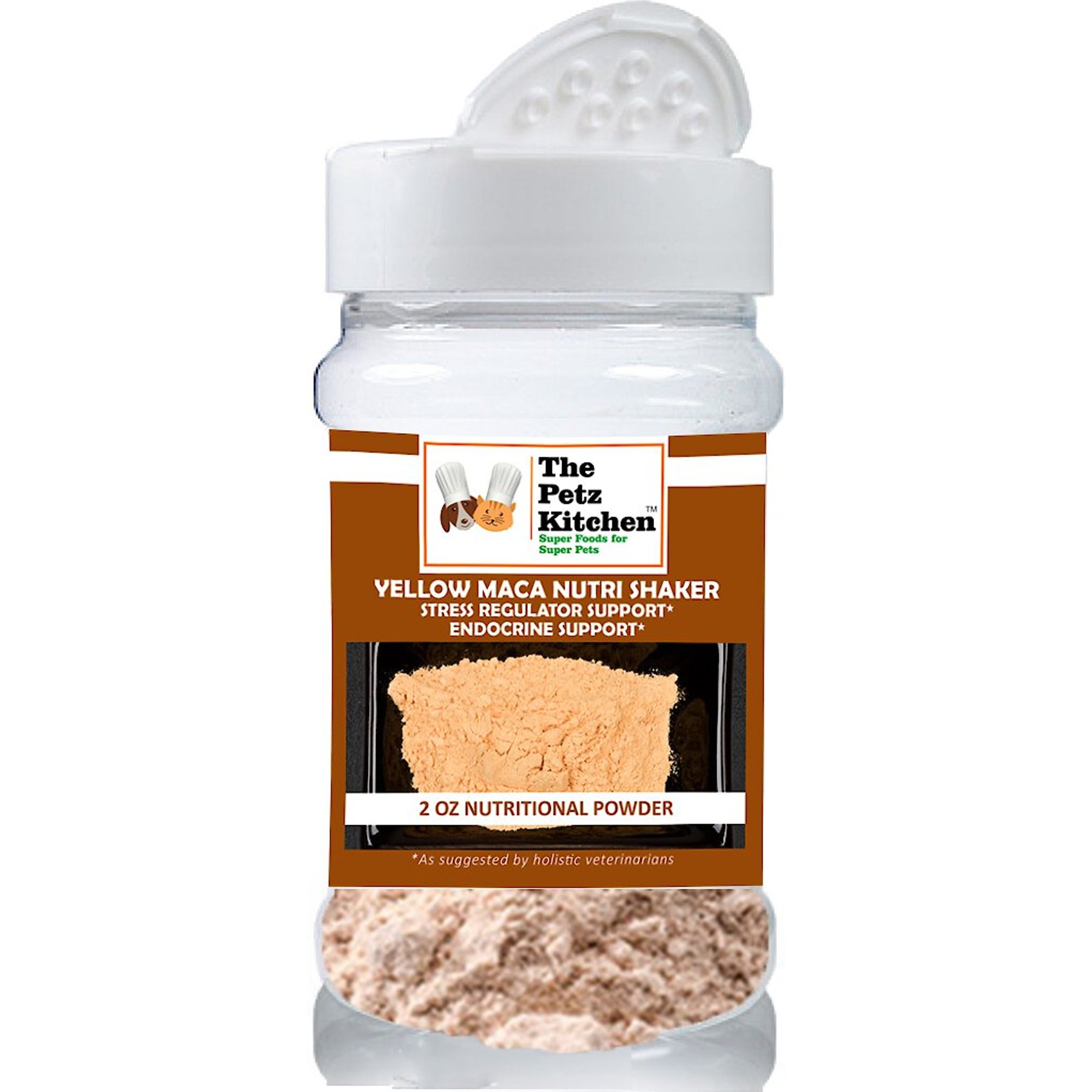 The Petz Kitchen Yellow Maca Powder Dog & Cat Supplement, 2-oz jar