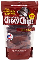 The Rawhide Express Beefhide Chew Chips Beef Flavor Dog Treats, 16-oz bag