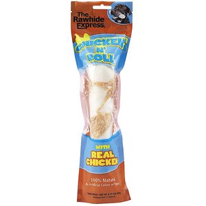The Rawhide Express Chicken Flavored Roll Dog Treat, 9-10-in