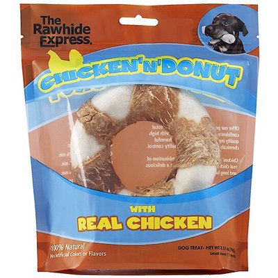 The Rawhide Express The Rawhide Express Chicken 'n Donut Dog Treat, 4-in, 4-in