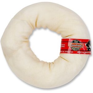 The Rawhide Express Natural Medium Donut Dog Treat, 5-6-in