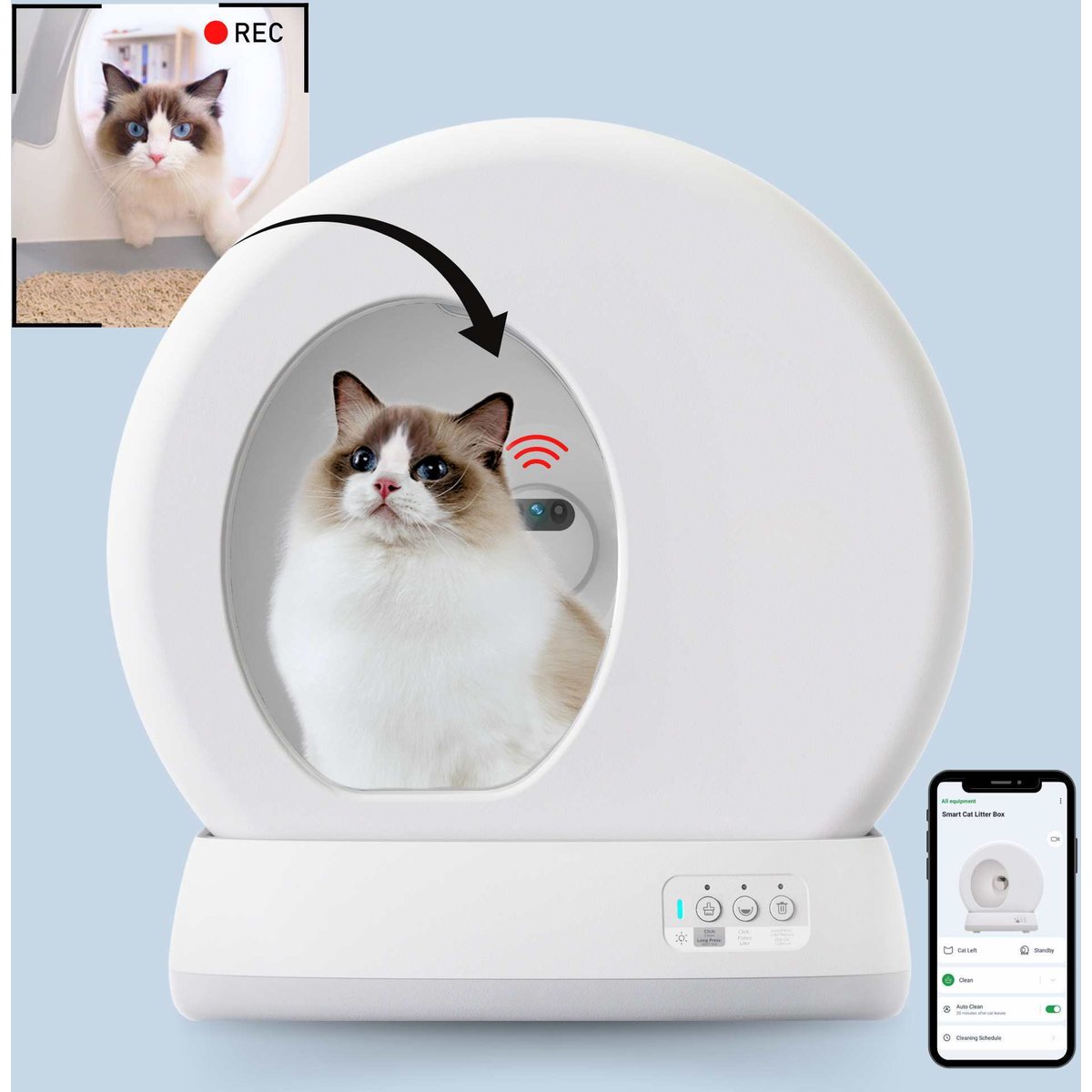 The Refined Feline Automatic Self-Cleaning Cat Litter Box
