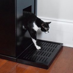 The Refined Feline Cat Litter Box Litter Catch, Ebony