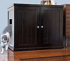 The Refined Feline Cottage Deluxe Cat Litter Box, Espresso, X-Large