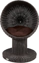 The Refined Feline Kitty Ball Cat Bed, Espresso slide 2 of 9