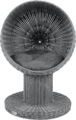 The Refined Feline Kitty Ball Cat Bed, Smoke slide 2 of 9