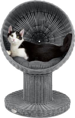 Show full view: The Refined Feline Kitty Ball Cat Bed, Smoke slide 6 of 12