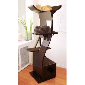 The Refined Feline Lotus 69-in Cat Tree, Espresso