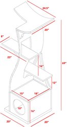 The Refined Feline Lotus 69-in Cat Tree, Mahogany slide 2 of 4