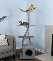 The Refined Feline Lotus 69-in Cat Tree, Smoke