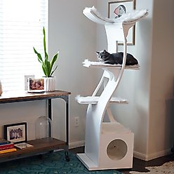 The Refined Feline Lotus 69-in Cat Tree, White